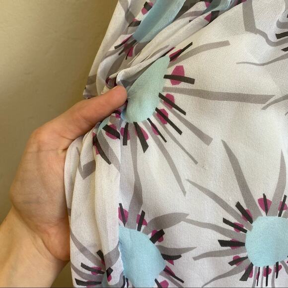 Diane Von Furstenberg Blue White Silk Dress - Picture 7 of 9